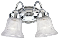 PROGRESS LIGHTING Progress Lighting P3288-15 2-Light Bath And Vanity Fixture 100-Watt 120-Volt Polished Chrome Plated