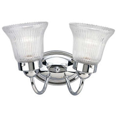 PROGRESS LIGHTING Progress Lighting P3288-15 2-Light Bath And Vanity Fixture 100-Watt 120-Volt Polished Chrome Plated