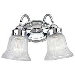 PROGRESS LIGHTING Progress Lighting P3288-15 2-Light Bath And Vanity Fixture 100-Watt 120-Volt Polished Chrome Plated