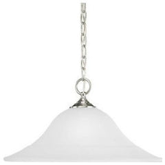 PROGRESS LIGHTING Progress Lighting P5095-09 Trinity 100W 1-Light Medium Pendant in Brushed Nickel