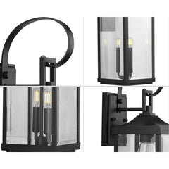 PROGRESS LIGHTING Progress Lighting P560022-031 Gibbes Street 60W 2-Light Candelabra E-12 Incandescent Outdoor Wall Sconce