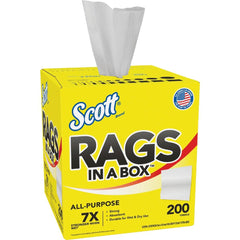 SCOTT Scott 75260 Multi-Purpose All Purpose Rag, 13 in L x 10 in W, White