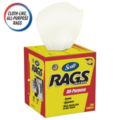 SCOTT Scott 75260 Multi-Purpose All Purpose Rag, 13 in L x 10 in W, White