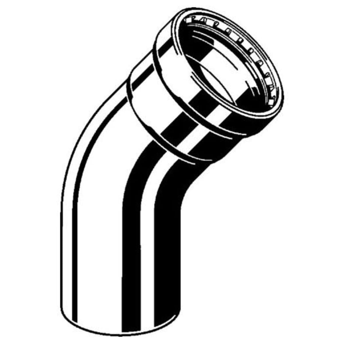 VIEGA VIEGA 28650 MegaPressG 45-Degree Street Elbow, 3 in, Press x Fitting