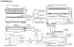 DAIKIN Daikin FTXM18WVJU9 FTXM-RXM-V Series Indoor Mini-Split Fan Coils 1.5 Tons