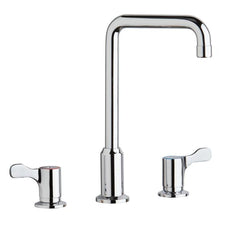 ELKAY Elkay LKDA2437C 8 Centerset Concealed Deck Mount Faucet with Arc Tube Spout and 2-5/8 Lever Handles Chrome