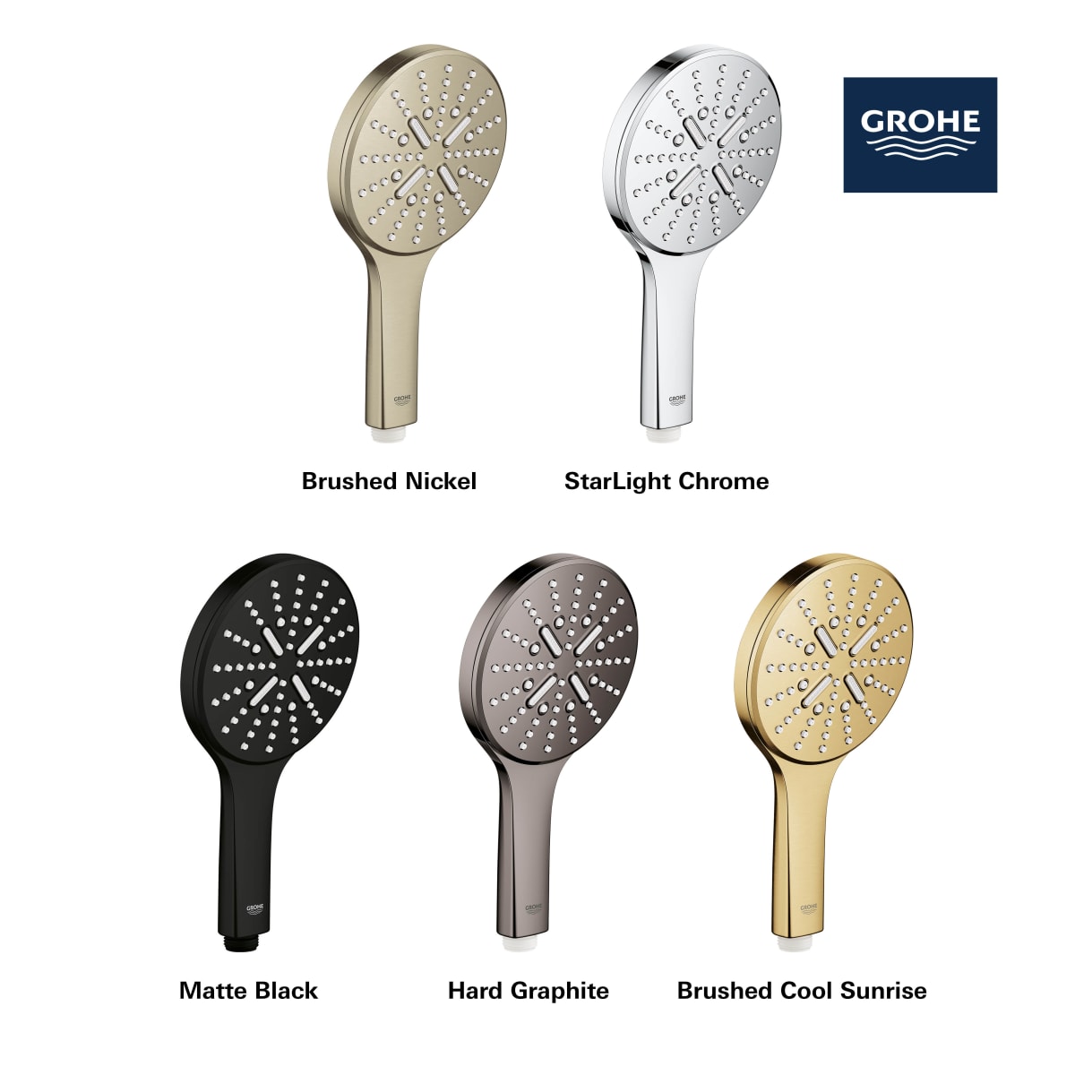 GROHE Grohe 26545A00 Hand Shower - 3 Sprays 1.75 gpm Grohe Hard Graphite