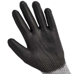 KIMBERLY-CLARK Kimberly-Clark Professional 98236 KleenGuard G60 Level 5 Polyurethane Coated Cut Resistant Gloves, Black Salt & Paper, Size 8(M), 12 Pairs per Case