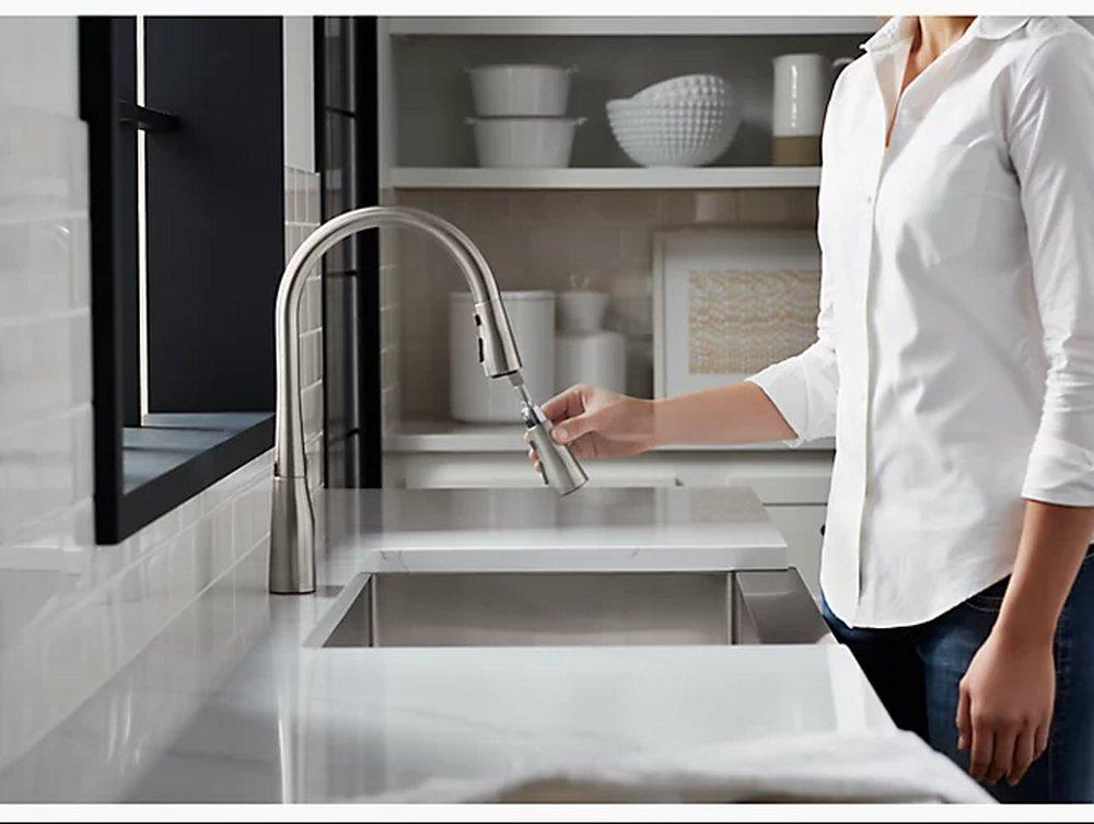 KOHLER KOHLER 596-2MB Simplice Single Handle Pull Down Kitchen Faucet 1.5 GPM