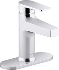KOHLER Kohler 74021-4-CP Taut Single Handle Monoblock Bathroom Sink Faucet In Polished Chrome