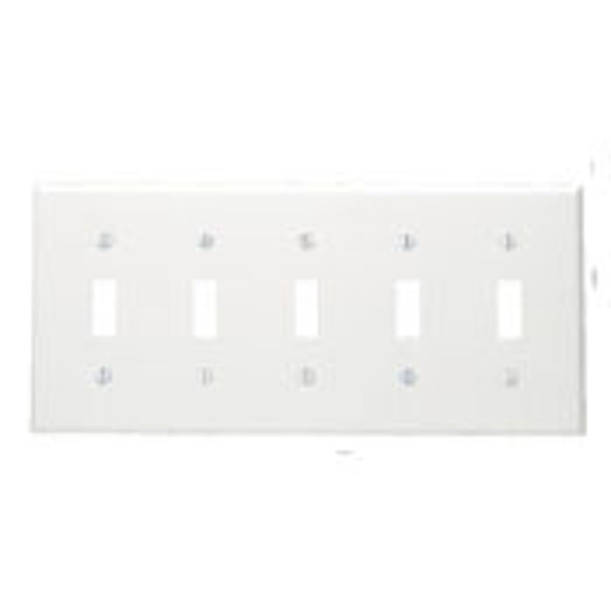LEVITON Leviton 85023 Wallplate 5 Gang Toggle Switch 4.5 in H x 9.99 in W