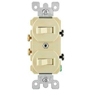 LEVITON Leviton 5334-I Duplex Style Combination Switch 20A 120/277V