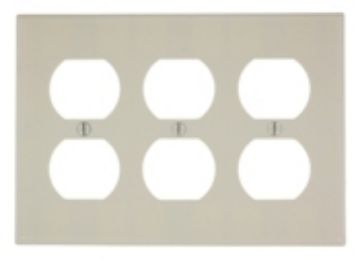 LEVITON Leviton 78030 Wall Plate Standard Size Traditional (3 Gangs) Replacement MPN
