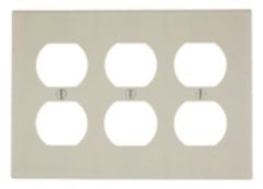 LEVITON Leviton 78030 Wall Plate Standard Size Traditional (3 Gangs) Replacement MPN