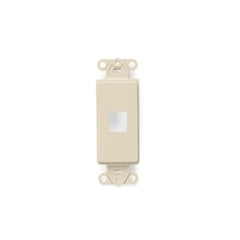 LEVITON Leviton 41641-I QuickPort Decora Insert 1 Port Flush Mount Ivory