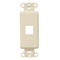 LEVITON Leviton 41641-I QuickPort Decora Insert 1 Port Flush Mount Ivory
