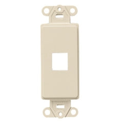 LEVITON Leviton 41641-I QuickPort Decora Insert 1 Port Flush Mount Ivory