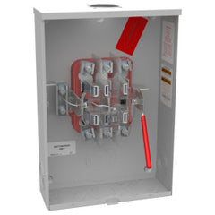 MILBANK Milbank U4701-RL-QG Meter Socket Ringless 200A 600V 3-PH 7-Jaw OH/UG Lever Bypass Small Hub Opening Quadplex Ground Surface-Mount NEMA 3R