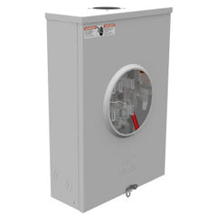 MILBANK Milbank U4701-RL-QG Meter Socket Ringless 200A 600V 3-PH 7-Jaw OH/UG Lever Bypass Small Hub Opening Quadplex Ground Surface-Mount NEMA 3R