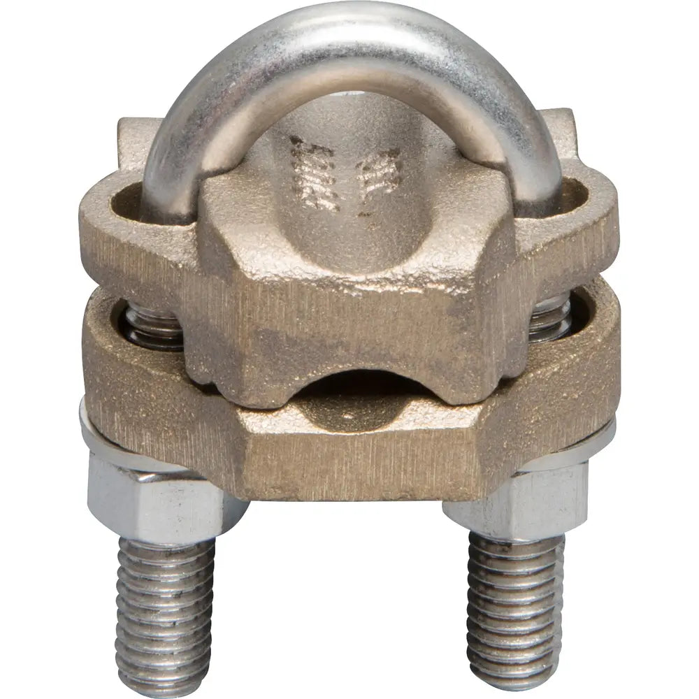 NSI NSI UC-105 Heavy Duty U-Bolt Ground Clamp, 5/8 to 3/4 in Rod, 2/0 AWG to 250 kcmil Conductor