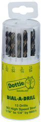 DOTTIE Dottie DB13K Dial-A-Drill Bit, 13 Pieces H.S. Drill Kit (Dial-A-Drill)