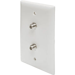 LEGRAND Pass & Seymour TPCATV2W Single-Gang Pre-Configured Wall Plate with Two F-Type Couplers