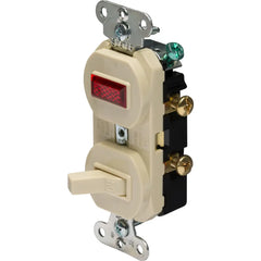 LEGRAND Pass & Seymour 692IG Single-Pole Combination Switch and Pilot Light, Ivory - 10 Pack