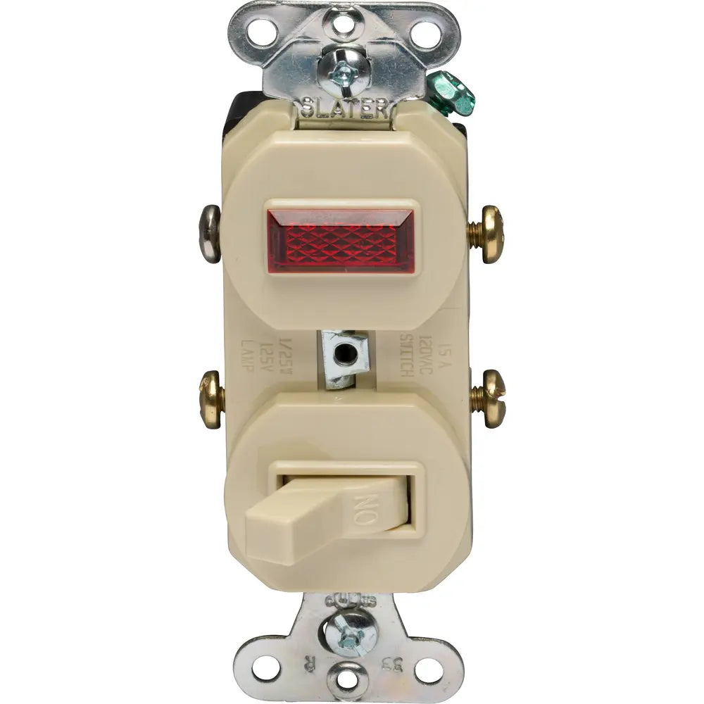 LEGRAND Pass & Seymour 692IG Single-Pole Combination Switch and Pilot Light, Ivory - 10 Pack