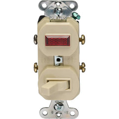 LEGRAND Pass & Seymour 692IG Single-Pole Combination Switch and Pilot Light, Ivory - 10 Pack