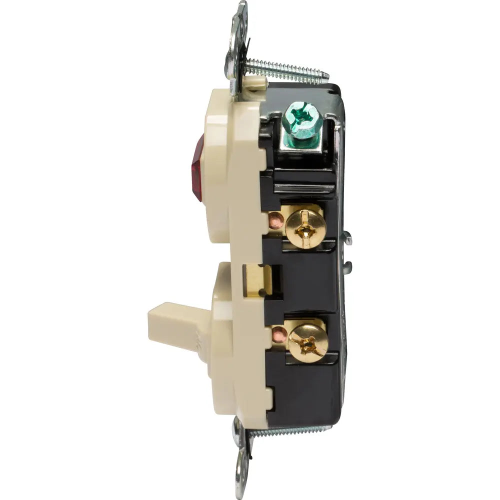 LEGRAND Pass & Seymour 692IG Single-Pole Combination Switch and Pilot Light, Ivory - 10 Pack