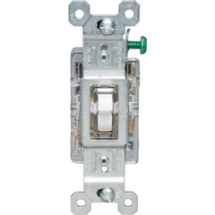 LEGRAND Pass & Seymour 660WSLG Illuminated Toggle Switch 15A Single Pole 120V
