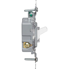 LEGRAND Pass & Seymour 660WSLG Illuminated Toggle Switch 15A Single Pole 120V