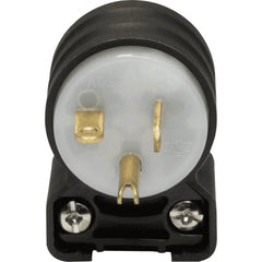 PASS & SEYMOUR Pass & Seymour PS5466-SSAN Extra-Hard Use Angled Plug 20A 250 VAC 2-Pole Black and White