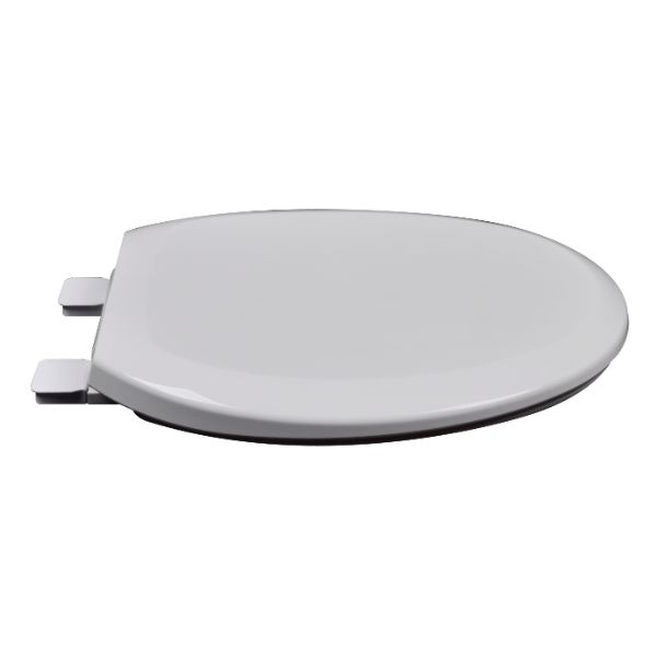 PLUMBING TECHNOLOGIES Plumbing Technologies 260-00 Round Plastic Top Mount Slow Close Toilet Seat with Adjustable Release 'N' Clean Hinge