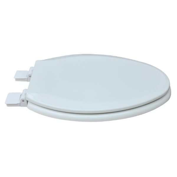 PLUMBING TECHNOLOGIES Plumbing Technologies 126-01 PlumbTech Elongated Molded Wood Toilet Seat with Release N Clean Hinge