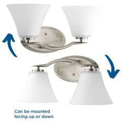 PROGRESS LIGHTING Progress Lighting P2005-09 Bravo 2 Light Vanity Fixture 100W