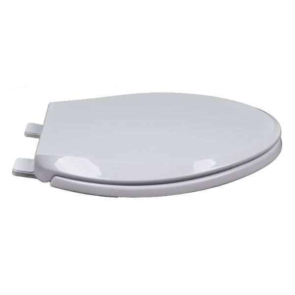 PLUMBING TECHNOLOGIES Plumbing Technologies 371-00 PlumbTech Slow Close Elongated Commercial Plastic Heavy Duty Toilet Seat Open Front With Cover