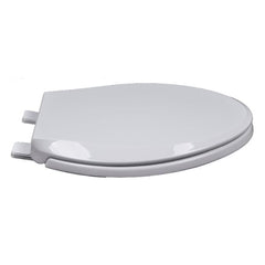 PLUMBING TECHNOLOGIES Plumbing Technologies 371-00 PlumbTech Slow Close Elongated Commercial Plastic Heavy Duty Toilet Seat Open Front With Cover