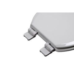 PLUMBING TECHNOLOGIES Plumbing Technologies 371-00 PlumbTech Slow Close Elongated Commercial Plastic Heavy Duty Toilet Seat Open Front With Cover