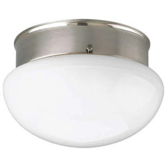PROGRESS LIGHTING Progress Lighting P3408-09 Fitter 1 Light 60W CTC Fixture White Glass Brushed Nickel