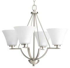 PROGRESS LIGHTING Progress Lighting P4622-09 Bravo 4 Light 100W Chandelier Brushed Nickel