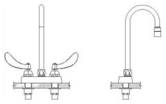 SPECSELECT SpecSelect 27C4944 Bathroom Sink Faucet 1.5 GPM 4 Hole Center 27C3844