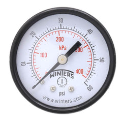 WINTERS INSTRUMENTS Winters Instruments PEM1405 1/4 NPT Pressure Gauge 0 to 60 PSI