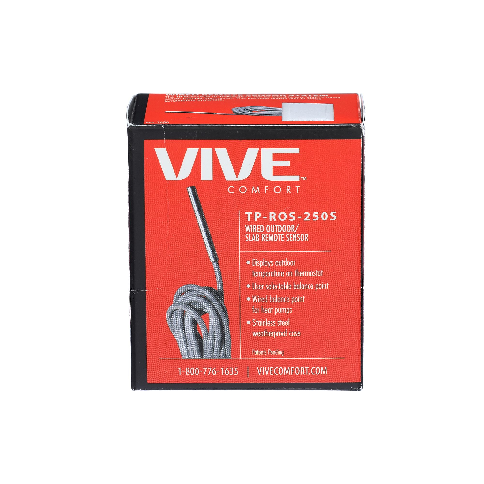 VIVE VIVE TPROS250S Wired Accessory: Outdoor/Slab remote sensor for T755S