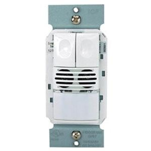 LEGRAND Wattstopper DSW-302-W Dual Technology (PIR/Ultrasonic) Dual Relay Occupancy Sensor 20-ft x 20-ft 120/277 Volts AC