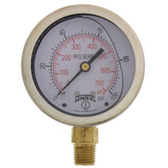 WINTERS INSTRUMENTS Winters Instruments PFQ804 2-1/2 Stainless Steel Liquid Filled Gauge 0-100 PSI
