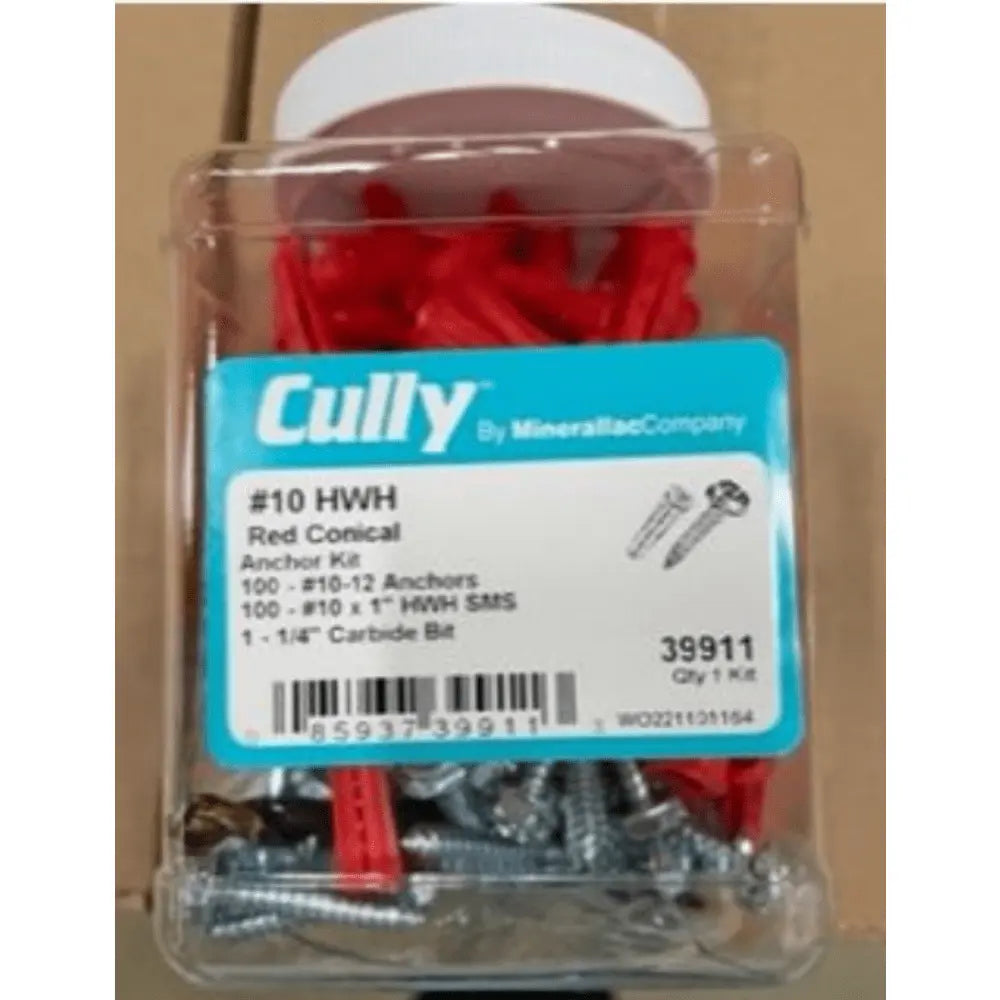 MINERALLAC Minerallac 39911 Conical Light Duty Anchor Kit #10 x 1 in Screw 1/4 in Drill