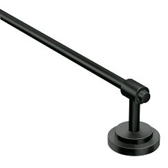 MOEN Moen DN0718BL Matte Black Towel Bar 18 in