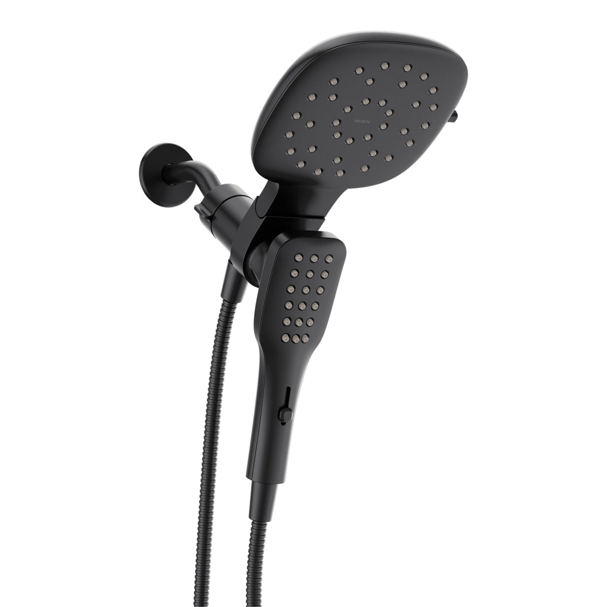 MOEN Moen 220C5EPBL Moen Verso Matte Black Infinite 7 Diameter Spray Head Standard With Handshower