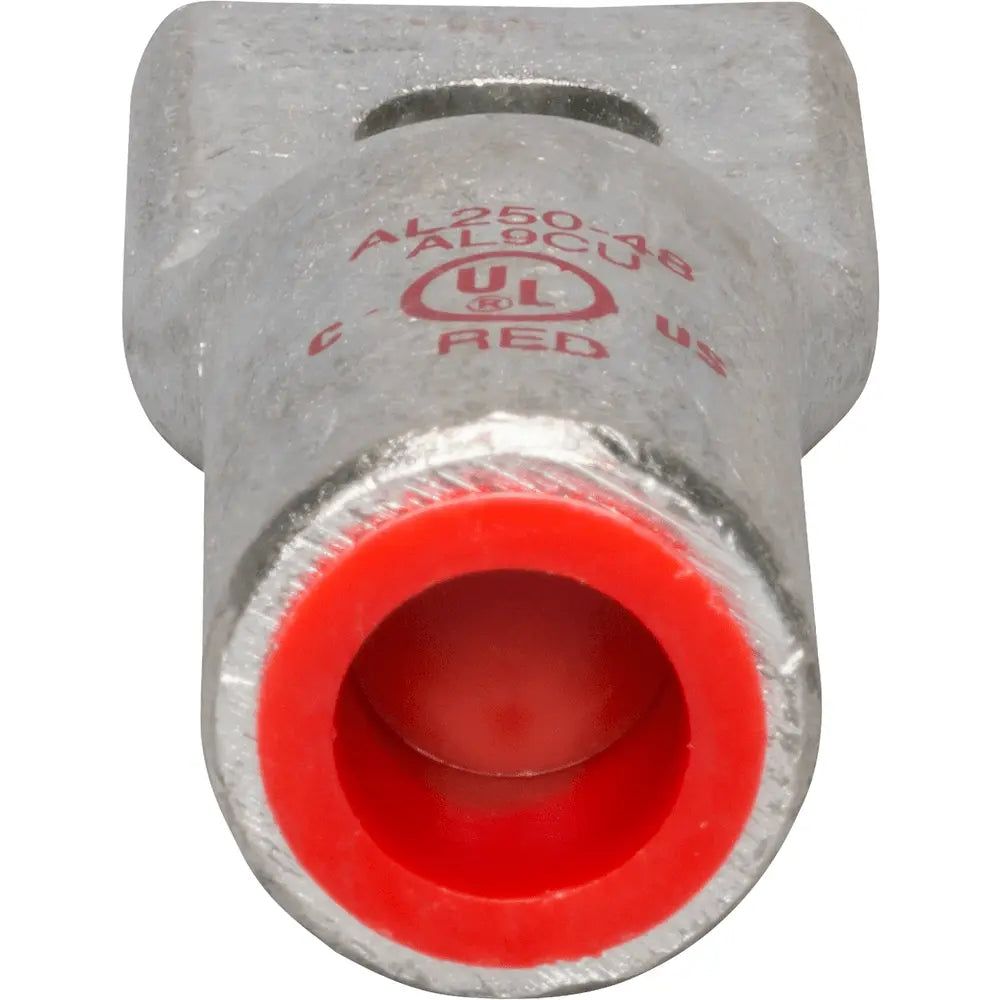 NSI NSI AL250-48 Single-Hole Aluminum Barrel Compression Lug, Red, 250MCM, 1/2 Mount